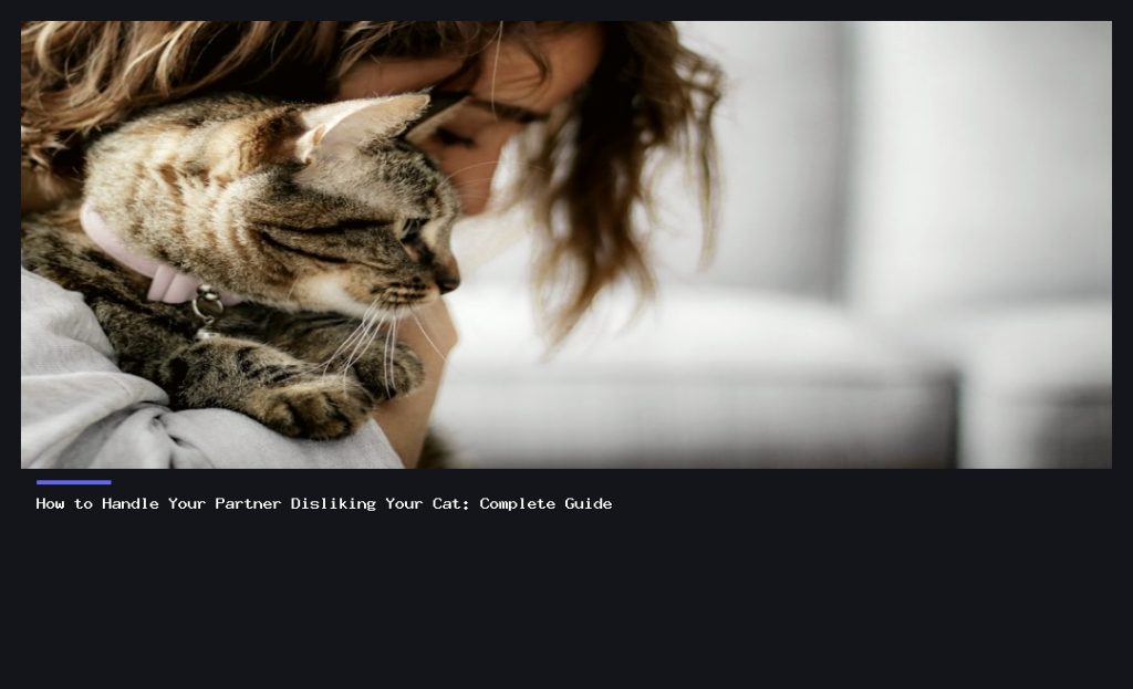 How to Handle Your Partner Disliking Your Cat